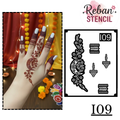 Celebration Series Mehndi Stencil – Eid Moon Symbolic Hand Design REBANSTENCIL I09