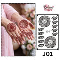 Designer Mom To Be Mehndi Stencil for Beautiful Hand Patterns REBAN STENCIL J01