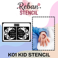 Cute Kids Mehndi Stencil Designs for Fun and Easy Application REBAN STENCIL K01
