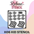 Kids Special Mehndi Stencil for Quick Application REBAN STENCIL K06