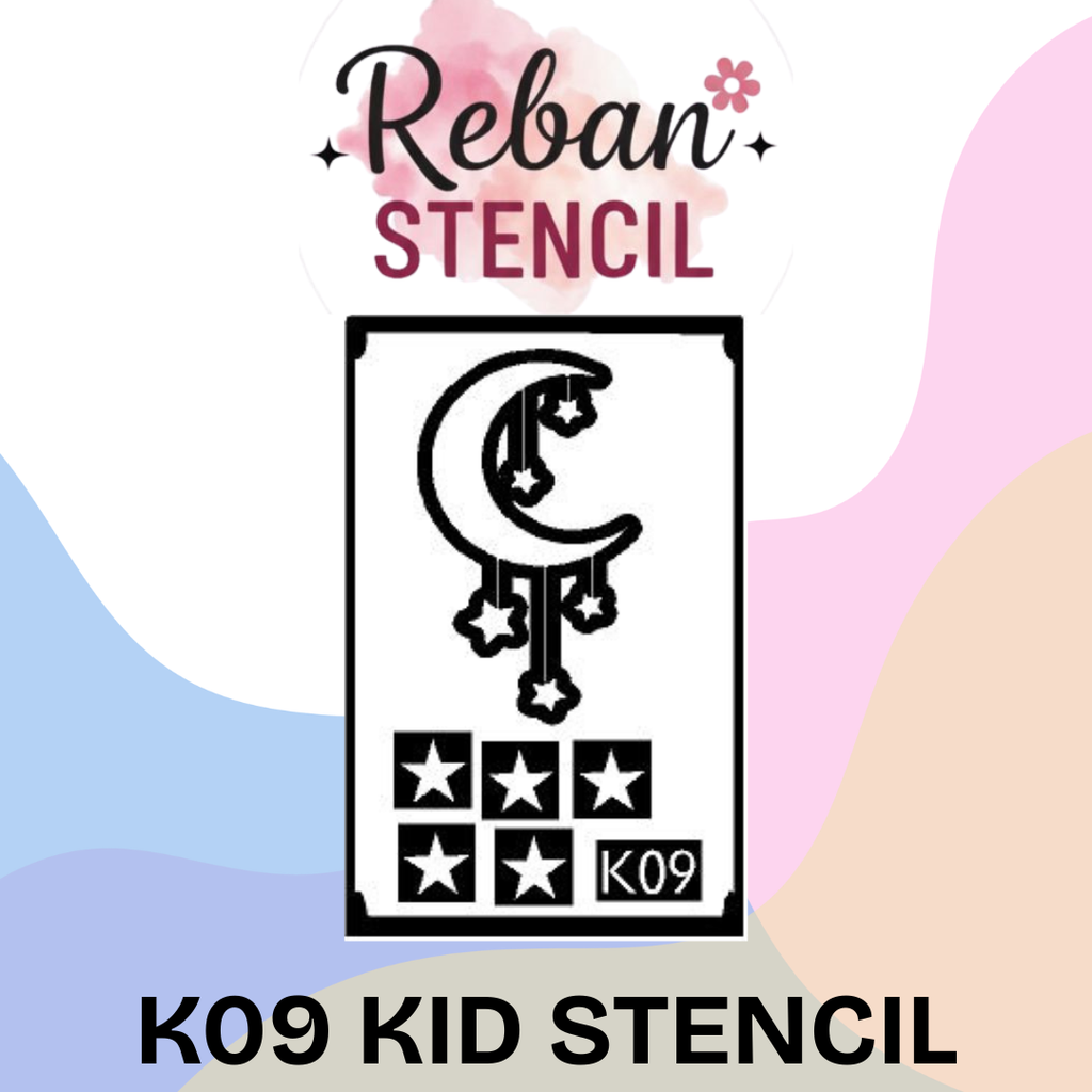 Fun and Easy Kids Mehndi Stencil for Festival Styling REBAN STENCIL K09