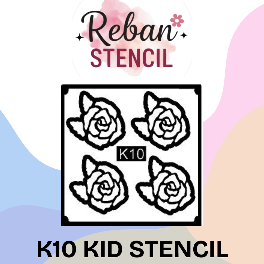 Designer Kids Mehndi Stencil for Unique Hand Art REBAN STENCIL K10
