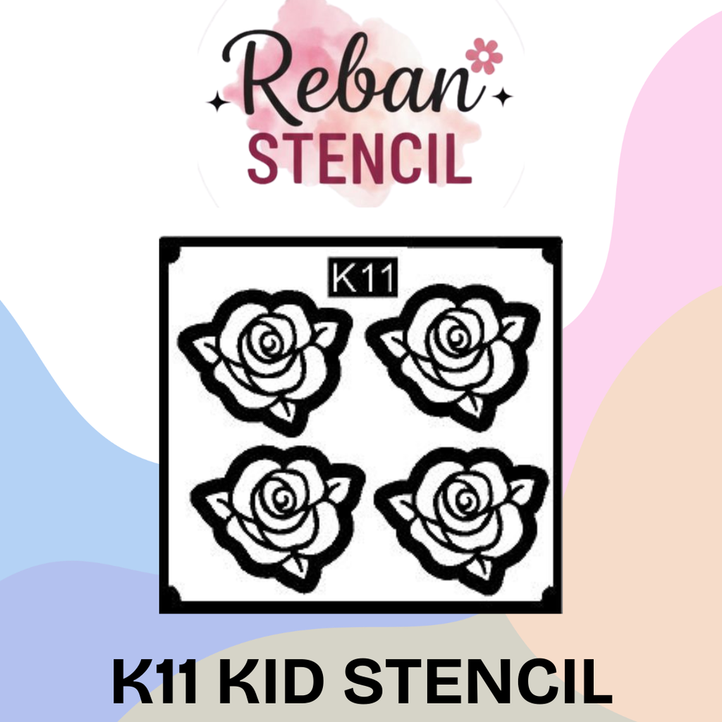 Kids Special Mehndi Stencil for Quick Application REBAN STENCIL K11