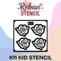 Kids Special Mehndi Stencil for Quick Application REBAN STENCIL K11