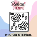 Quick Design Kids Mehndi Stencil for Instant Results REBAN STENCIL K13