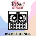 Smooth Finish Kids Mehndi Stencil for Clean Designs REBAN STENCIL K14
