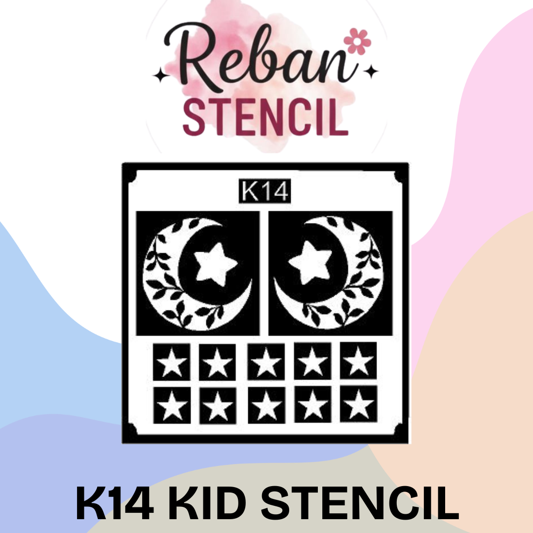 Smooth Finish Kids Mehndi Stencil for Clean Designs REBAN STENCIL K14