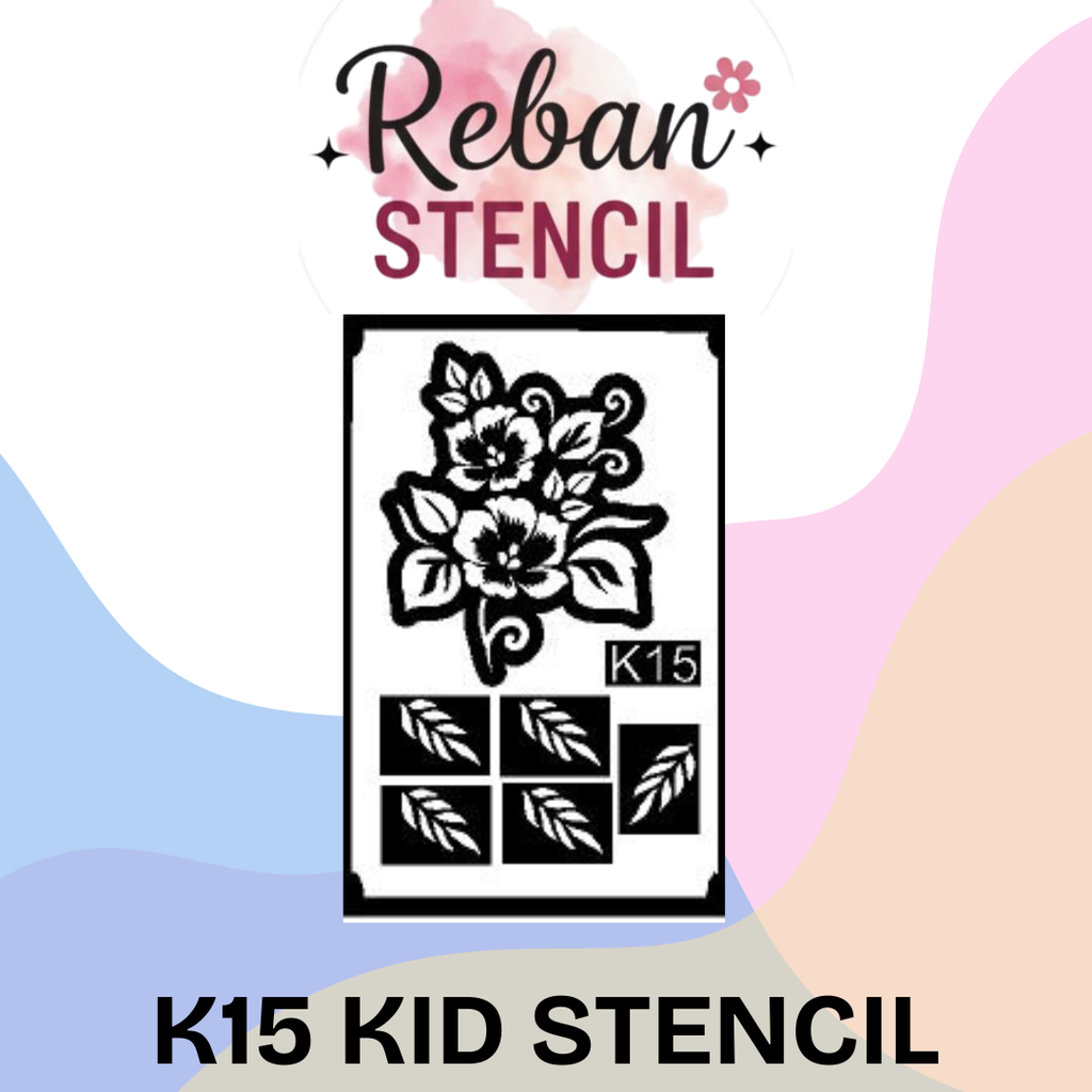 Professional Kids Mehndi Stencil for Neat Results REBAN STENCIL K15