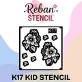 Designer Kids Mehndi Stencil for Unique Hand Art REBAN STENCIL K17