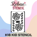 Professional Kids Mehndi Stencil for Neat Results REBANS TENCIL K18