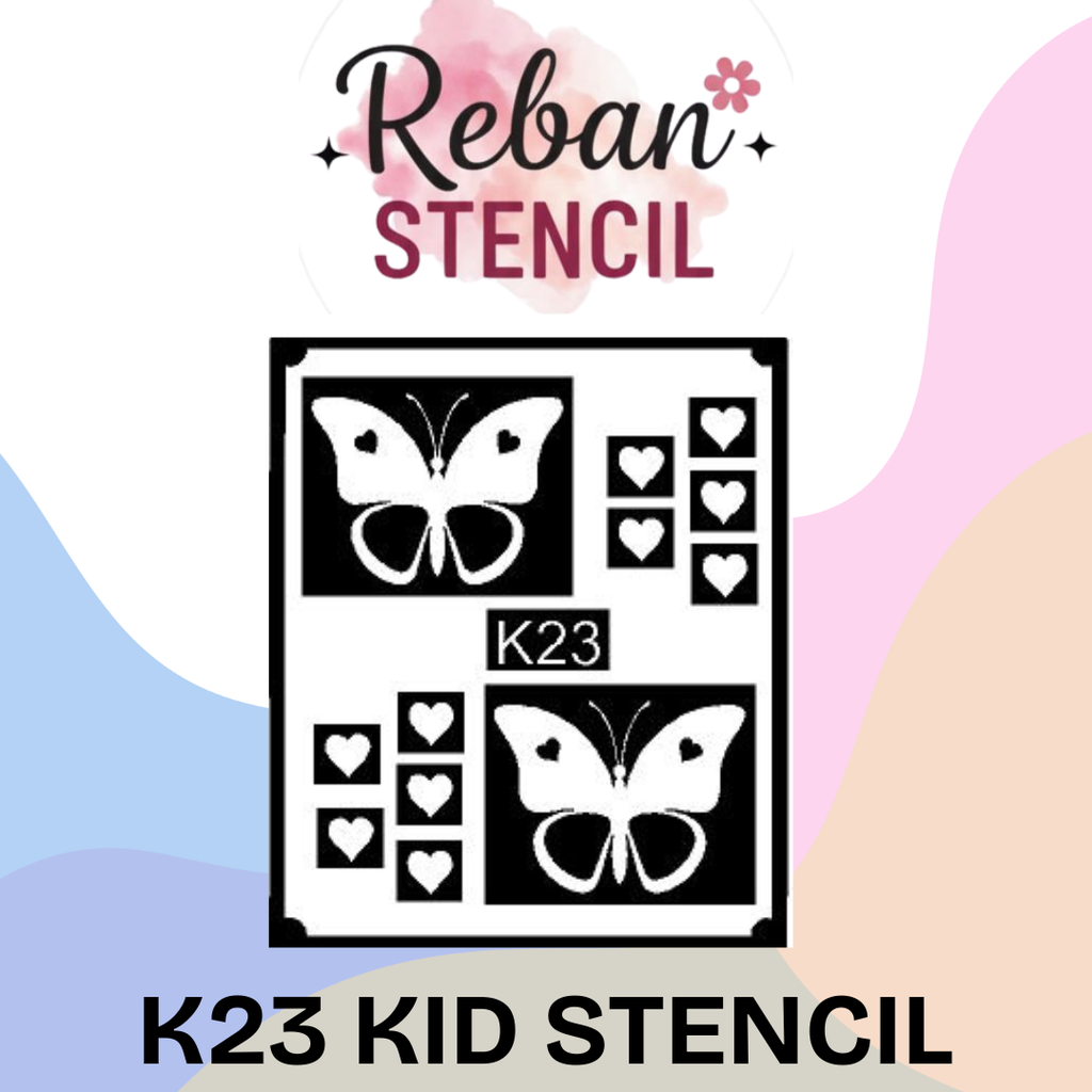 Creative Pattern Mehndi Stencil for Kids Styling REBAN STENCIL K23