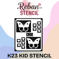 Creative Pattern Mehndi Stencil for Kids Styling REBAN STENCIL K23