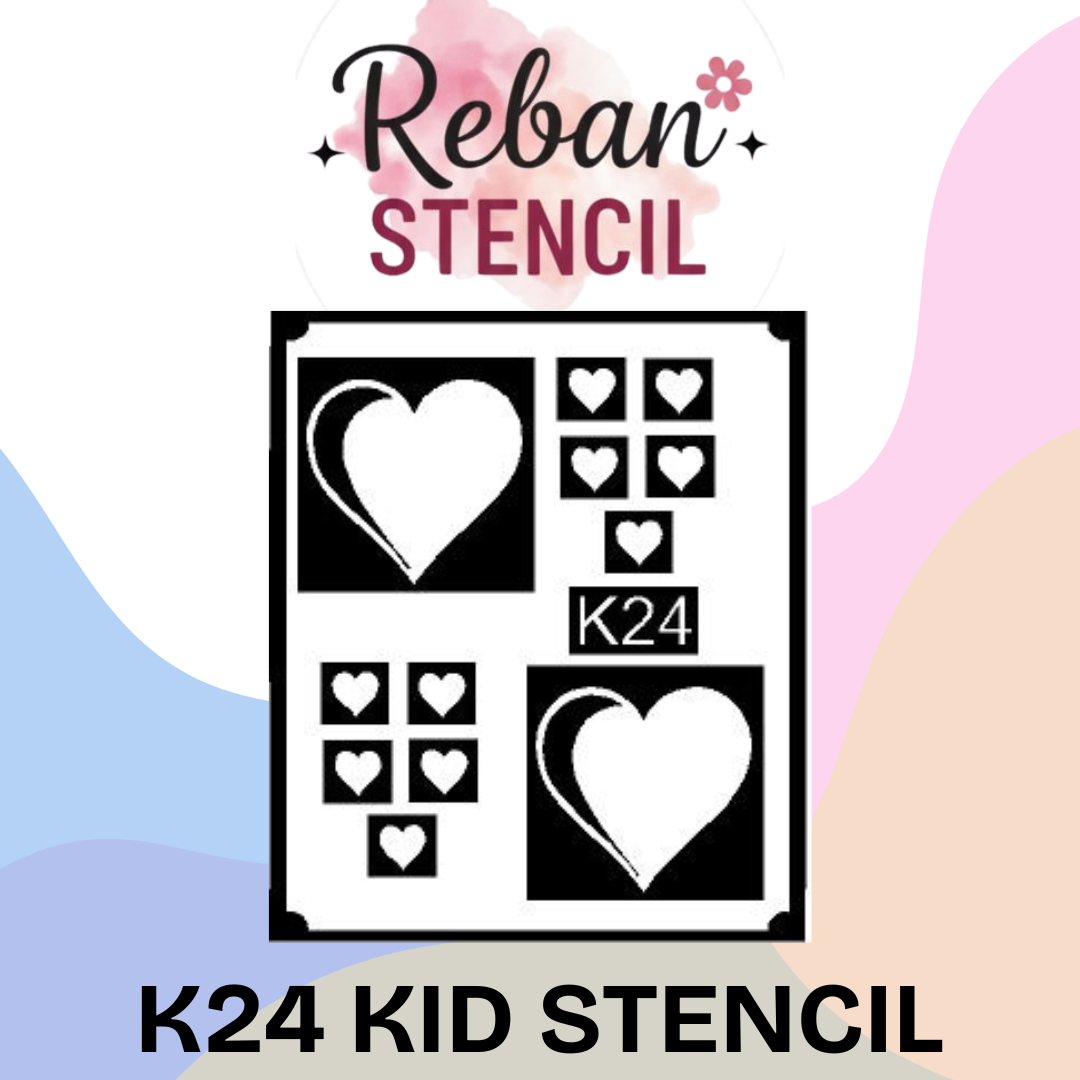 Fun Motif Kids Mehndi Stencil for Playful Styling REBAN STENCIL K24