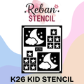 Easy Grip Kids Mehndi Stencil for Better Control REBAN STENCIL K26