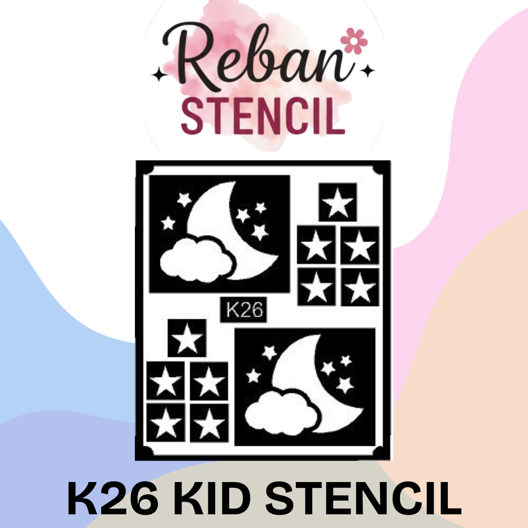 Easy Grip Kids Mehndi Stencil for Better Control REBAN STENCIL K26