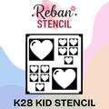 Mini Mehndi Stencil for Kids Small Hand Designs REBAN STENCIL K28