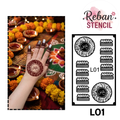 Love Theme ISHQ Mehndi Stencil for Creative Mehndi Design