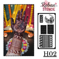 Eid Mubarak Moon Mehndi Design Stencil for Hands REBANSTENCIL H02