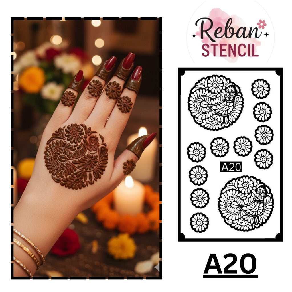 CODE NO. - A20 / MANDALA STENCIL/ REBAN STENCIL.