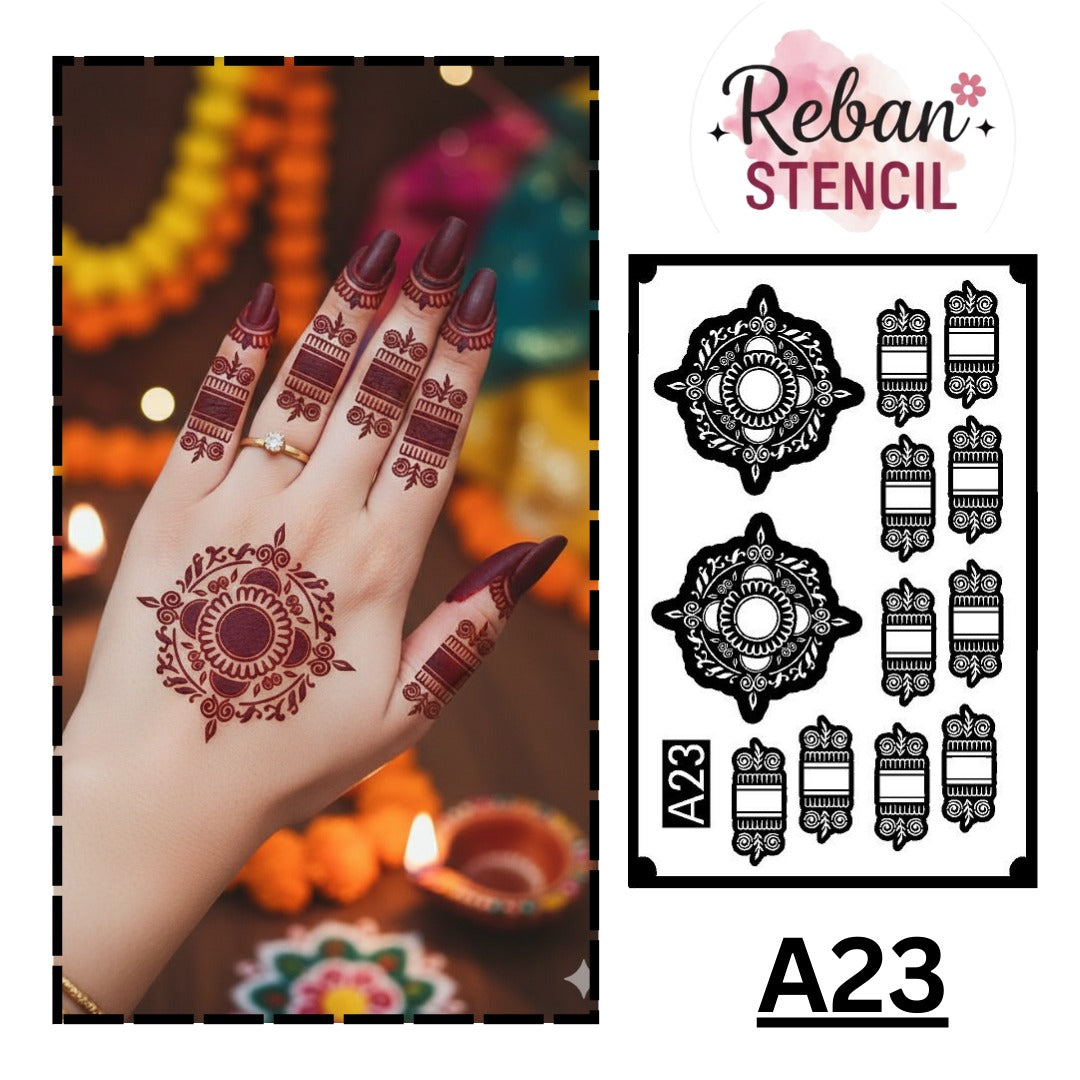 CODE NO. - A23 / MANDALA STENCIL/ REBAN STENCIL.