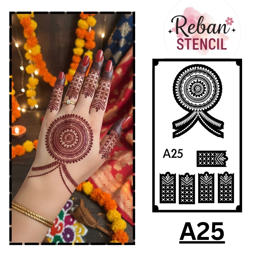 CODE NO. - A25 / MANDALA STENCIL/ REBAN STENCIL.