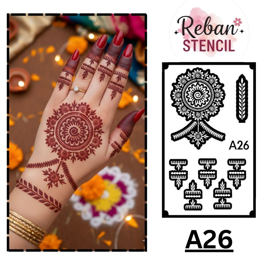 CODE NO. - A26 / MANDALA STENCIL/ REBAN STENCIL.