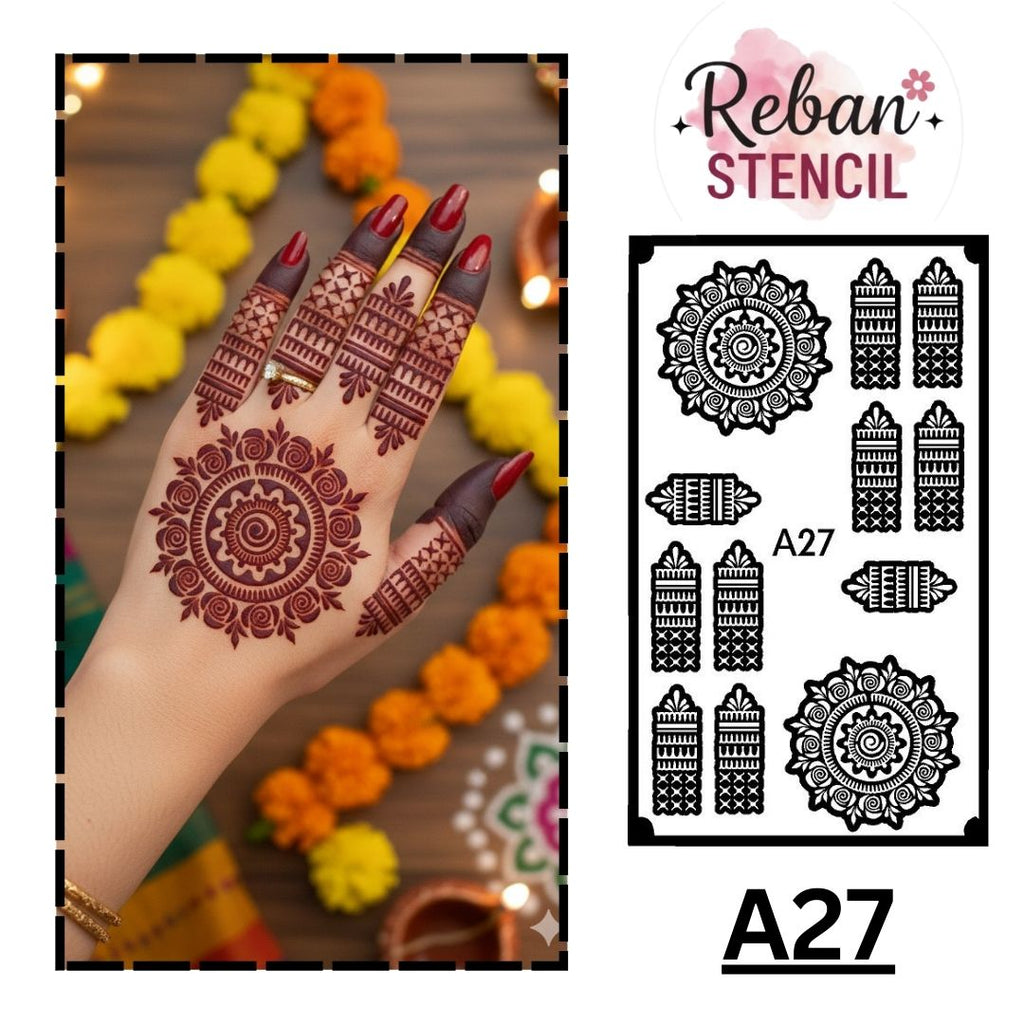 CODE NO. - A27 / MANDALA STENCIL/ REBAN STENCIL.