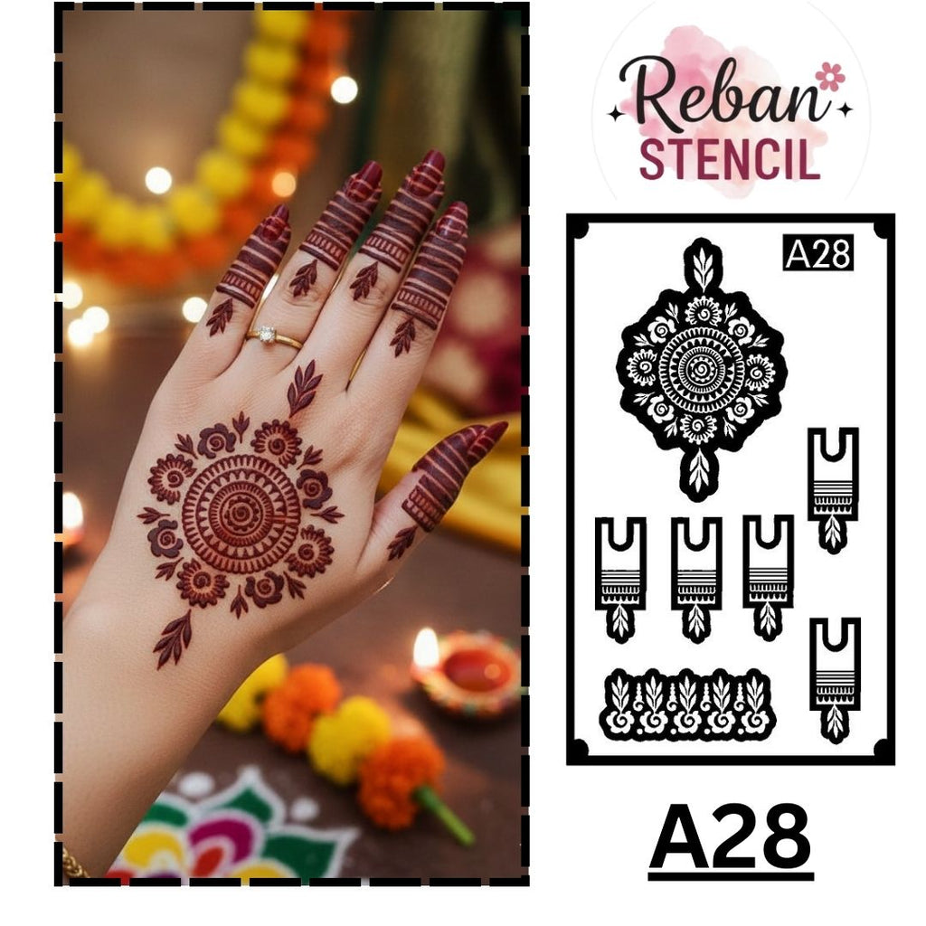 CODE NO. - A28 / MANDALA STENCIL/ REBAN STENCIL.