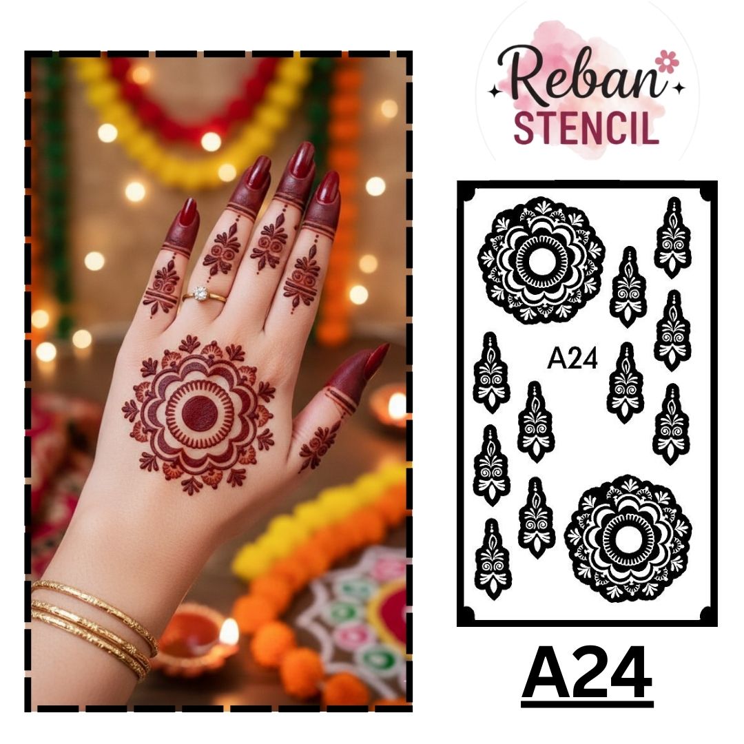 CODE NO. - A24 / MANDALA STENCIL/ REBAN STENCIL.