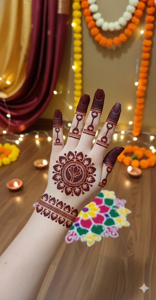 Stylish Mandala Bracelet Mehndi Stencil for Quick and Easy Designs REBANSTENCIL G06