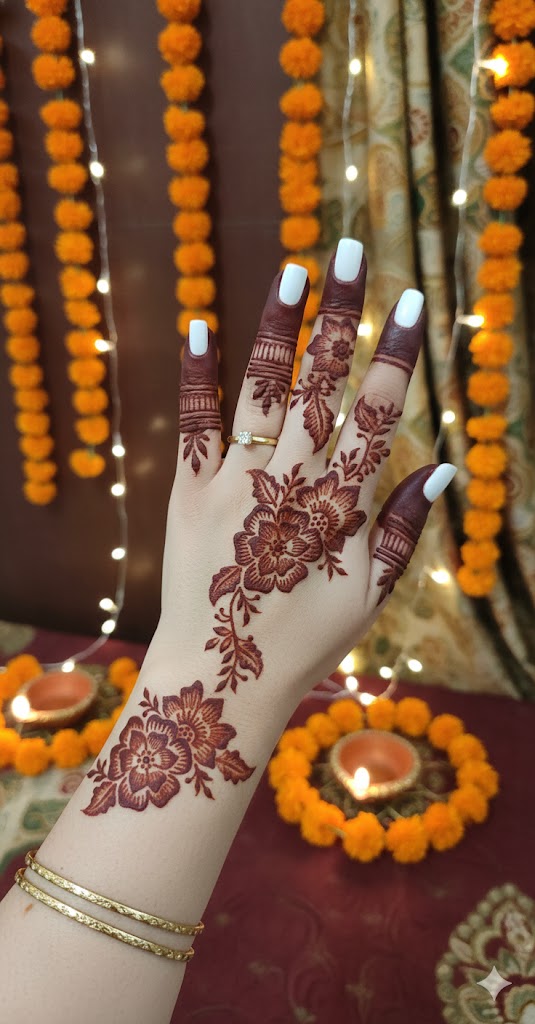 Premium Mehndi Stencil for Hand REBANSTENCIL B07
