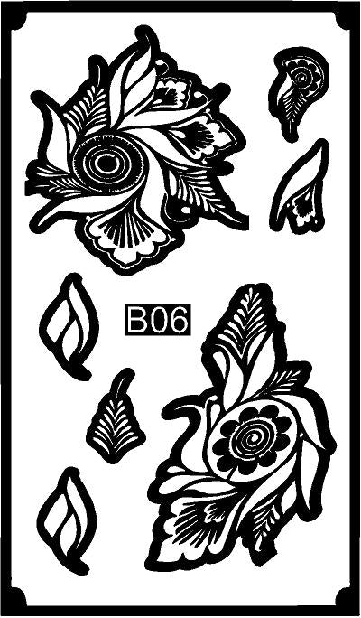 Premium Mehndi Stencil for Hand REBANSTENCIL B07