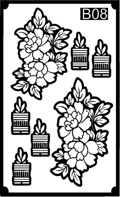 Premium Mehndi Stencil for Hand   REBAN STENCIL B08