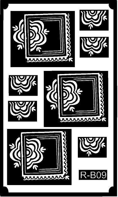 Premium Long Mehndi Stencil – Full Hand Elegant Trail Design REBAN STENCIL B09