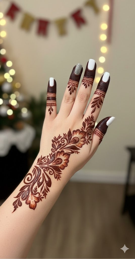 Premium Mehndi Stencil for Hands REBANSTENCIL B13