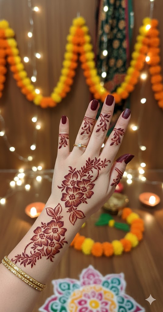 Premium Mehndi Stencil for Hands REBANSTENCIL B14