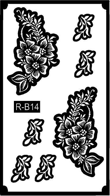 Premium Mehndi Stencil for Hands REBANSTENCIL B14