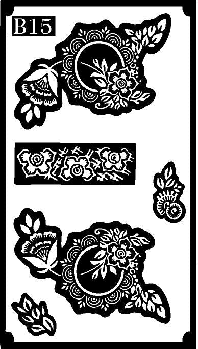 Mehndi Stencil – Easy-to-Use for Perfect Designs REBANSTENCIL B15