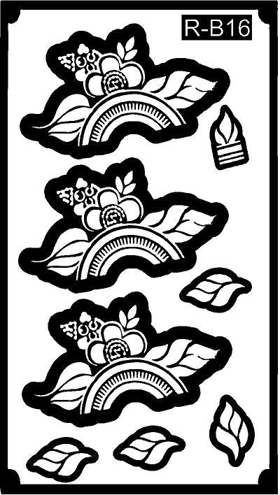 Professional Mehndi Stencil for Quick & Elegant Designs REBANSTENCIL B16