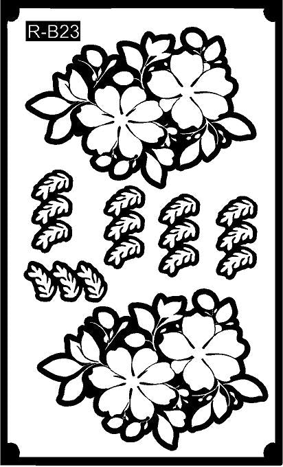 Professional Long Mehndi Stencil – Continuous Hand Art Pattern REBANSTENCIL B23
