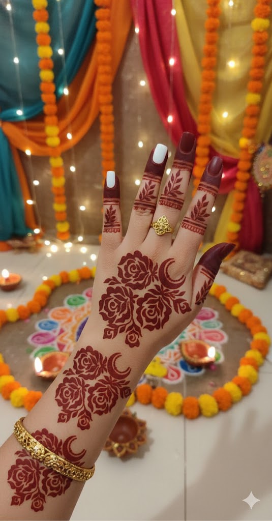 Grand Occasion Long Mehndi Stencil – Wedding Special Pattern REBANSTENCIL B24