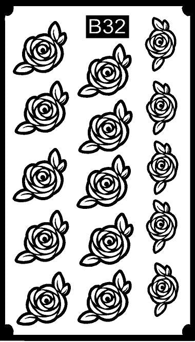 Regal Long Mehndi Stencil – Premium Hand Coverage Pattern REBANSTENCIL B32