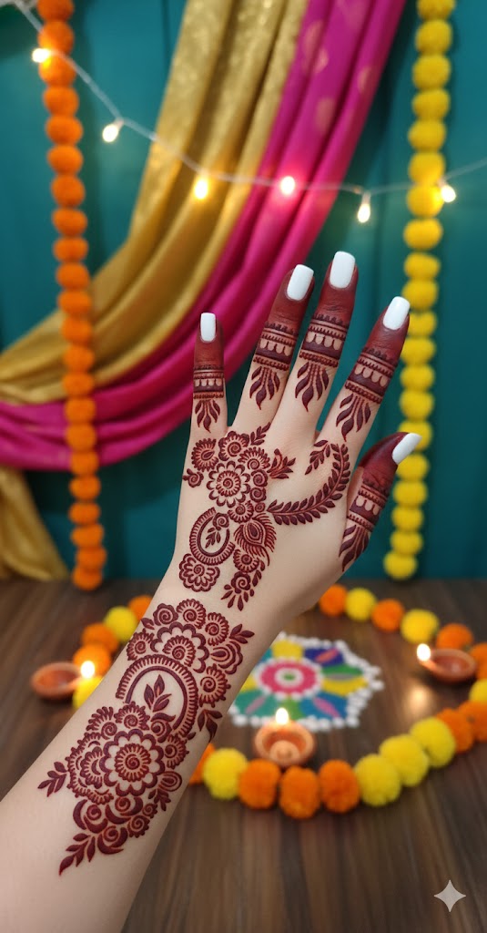 Premium Mehndi Stencil for Hands REBANSTENCIL B39