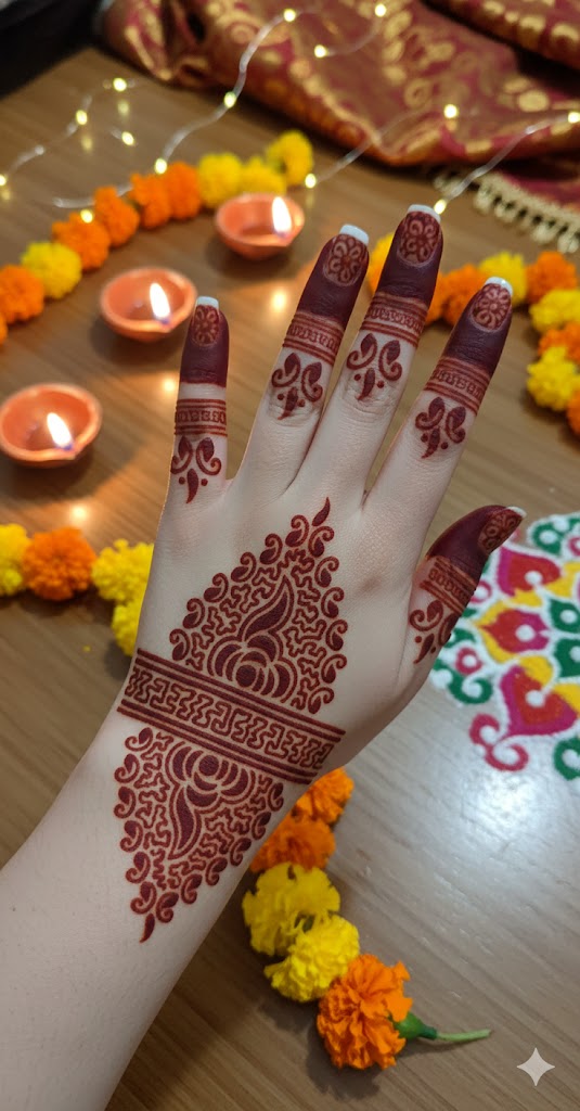 Premium Mehndi Stencil for Hands REBANSTENCIL B45