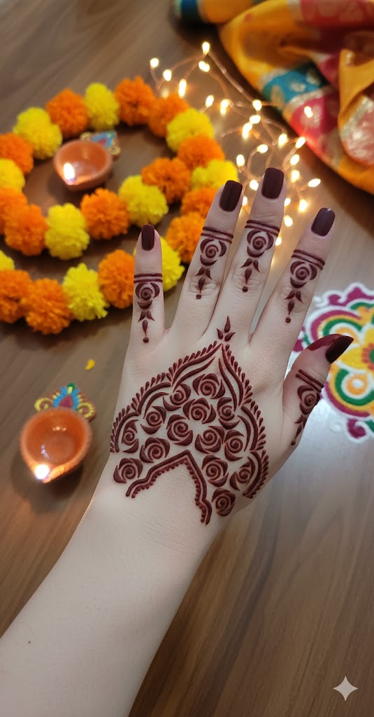 Professional Mehndi Stencil for Quick & Elegant Design REBANSTENCIL B48