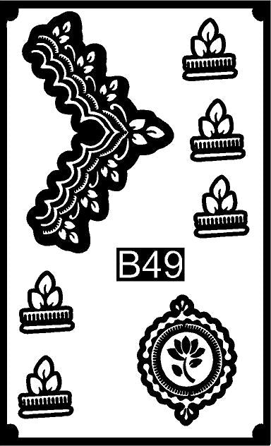 Mehndi Stencil – Easy-to-Use for Perfect Designs REBANSTENCIL B49