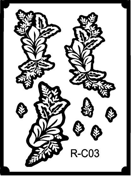 Professional Leg Mehndi Stencil for Stylish Foot Design Patterns REBANSTENCIL C03
