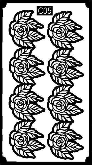 Artistic Leg Mehndi Stencil for Instant Foot Design Creation REBANSTENCIL C05