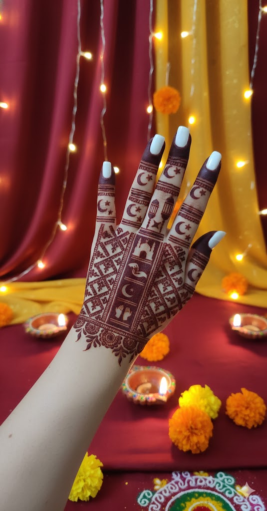 Eid Special Full Hand Mehndi Stencil REBANSTENCIL I05