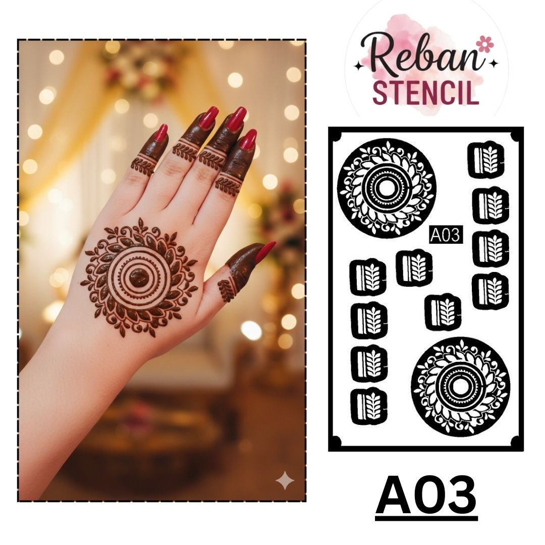 CODE NO. - A03 / MANDALA STENCIL/ REBAN STENCIL.